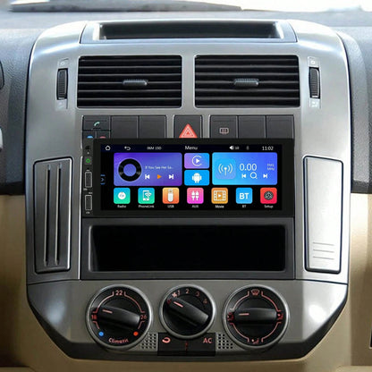 1DIN Car MP5 Player 6.86" HD Touch Screen Wireless Car Player &For Android Auto Car Stereo FM Radio Support TF/USB+ Rear View Camera