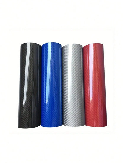 1pc 10x152cm 7D Carbon Fiber Vinyl Film Car Sticker Glossy Car Interior Wrap Sticker Car Home Door Decals Protect Your More Cool DIY Paste