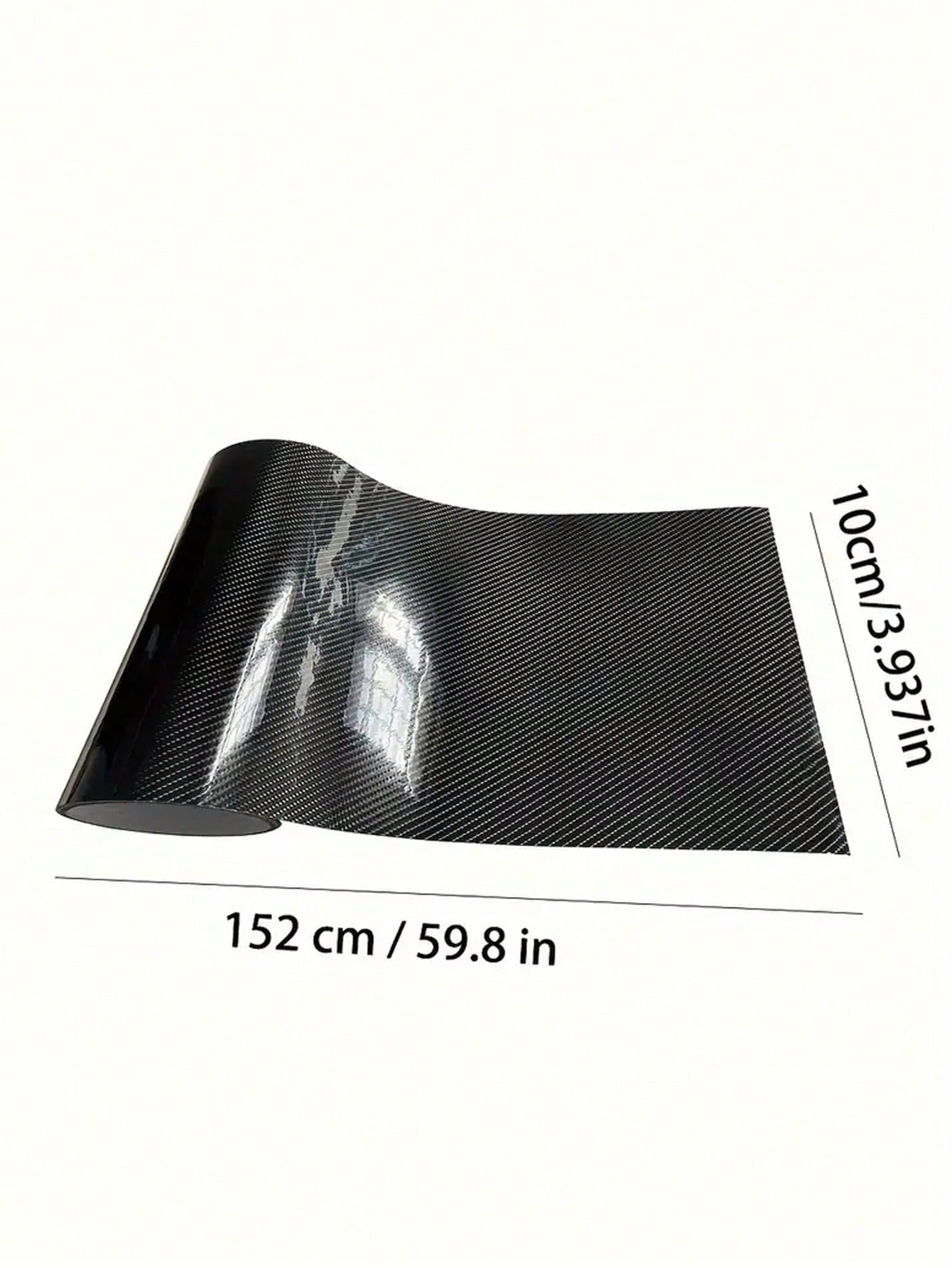1pc 10x152cm 7D Carbon Fiber Vinyl Film Car Sticker Glossy Car Interior Wrap Sticker Car Home Door Decals Protect Your More Cool DIY Paste