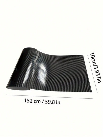 1pc 10x152cm 7D Carbon Fiber Vinyl Film Car Sticker Glossy Car Interior Wrap Sticker Car Home Door Decals Protect Your More Cool DIY Paste