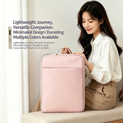 1pc 11-15.6 Inch Tablet Protective Sleeve, Handheld Storage Bag, PU Laptop Bag With Compartments For Accessories, Office Supplies, Back To School
