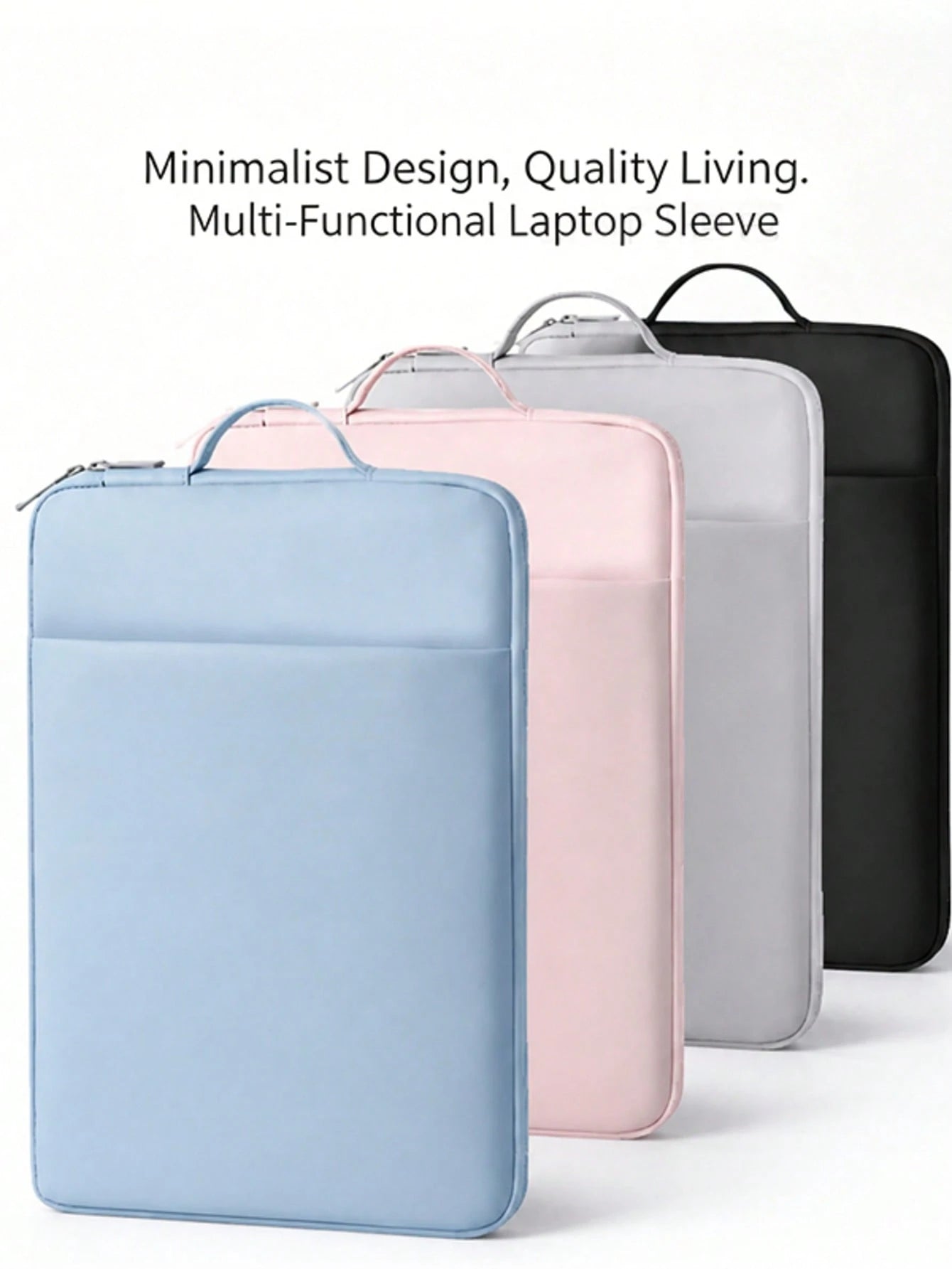 1pc 11-15.6 Inch Tablet Protective Sleeve, Handheld Storage Bag, PU Laptop Bag With Compartments For Accessories, Office Supplies, Back To School