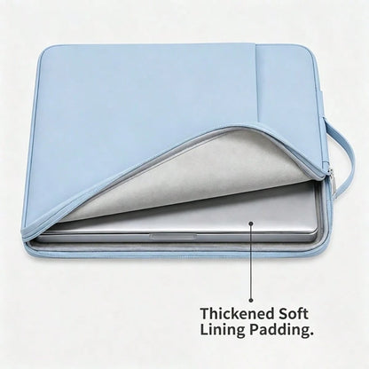 1pc 11-15.6 Inch Tablet Protective Sleeve, Handheld Storage Bag, PU Laptop Bag With Compartments For Accessories, Office Supplies, Back To School