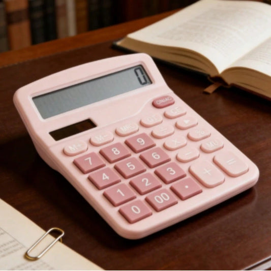 1pc 12-Digit Electronic Calculator: Dual Power Supply + Precise Calculation + Multi-Function Keys, Suitable For Office Finance Accounting, Student Homework, Household Daily Bookkeeping, High Cost-Perf
