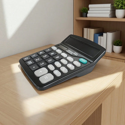 1pc 12-Digit Electronic Calculator: Dual Power Supply + Precise Calculation + Multi-Function Keys, Suitable For Office Finance Accounting, Student Homework, Household Daily Bookkeeping, High Cost-Perf