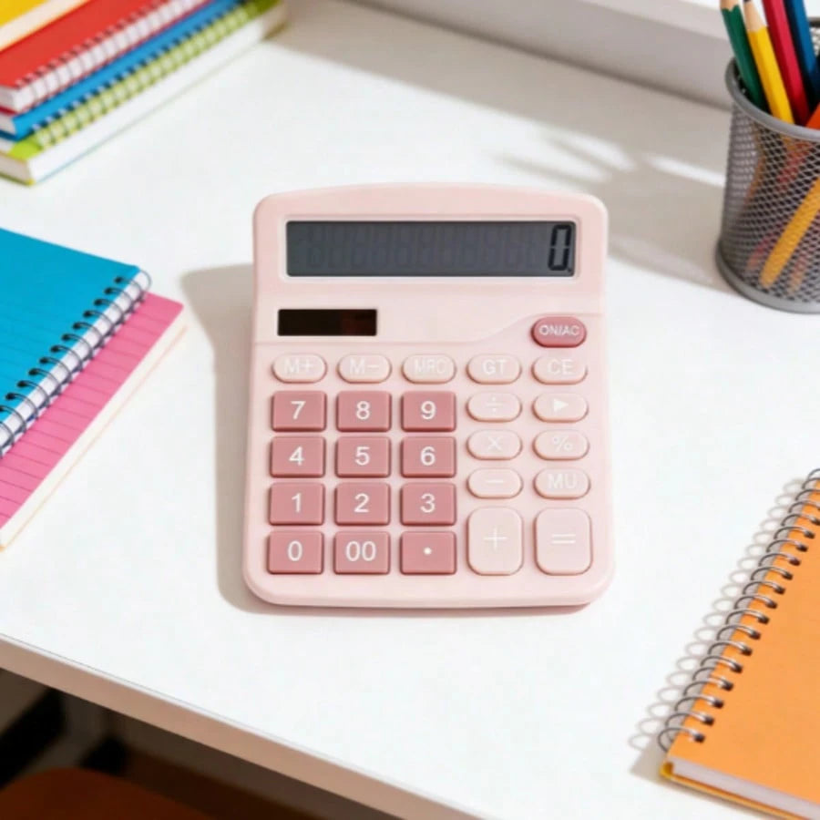 1pc 12-Digit Electronic Calculator: Dual Power Supply + Precise Calculation + Multi-Function Keys, Suitable For Office Finance Accounting, Student Homework, Household Daily Bookkeeping, High Cost-Perf