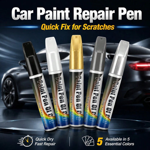 1Pc 12ML Universal Car Scratch Repair Pen, Auto Touch Up Paint Pen For Car Care, Quick Fix Scratches And Chips, Portable Auto Paint Marker For Daily Commute And Travel, Black