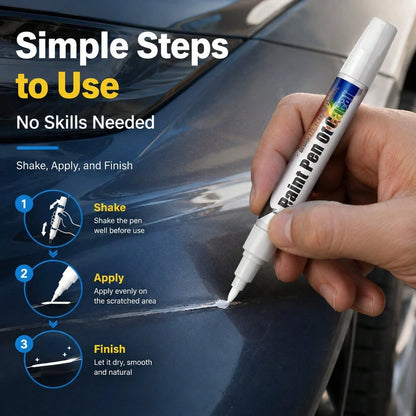 1Pc 12ML Universal Car Scratch Repair Pen, Auto Touch Up Paint Pen For Car Care, Quick Fix Scratches And Chips, Portable Auto Paint Marker For Daily Commute And Travel, Black