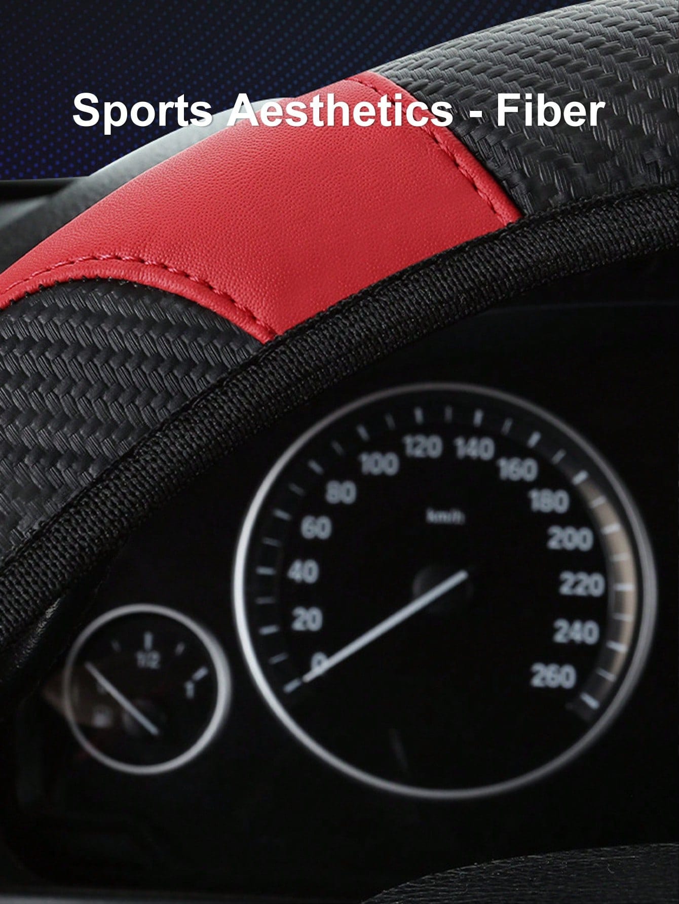 1pc 15-Inch Carbon Fiber Microfiber Leather Steering Wheel Cover, Anti-Slip Breathable Car Interior Accessory, Fits Most Cars And SUVs, Car Accessories For Women And Girls