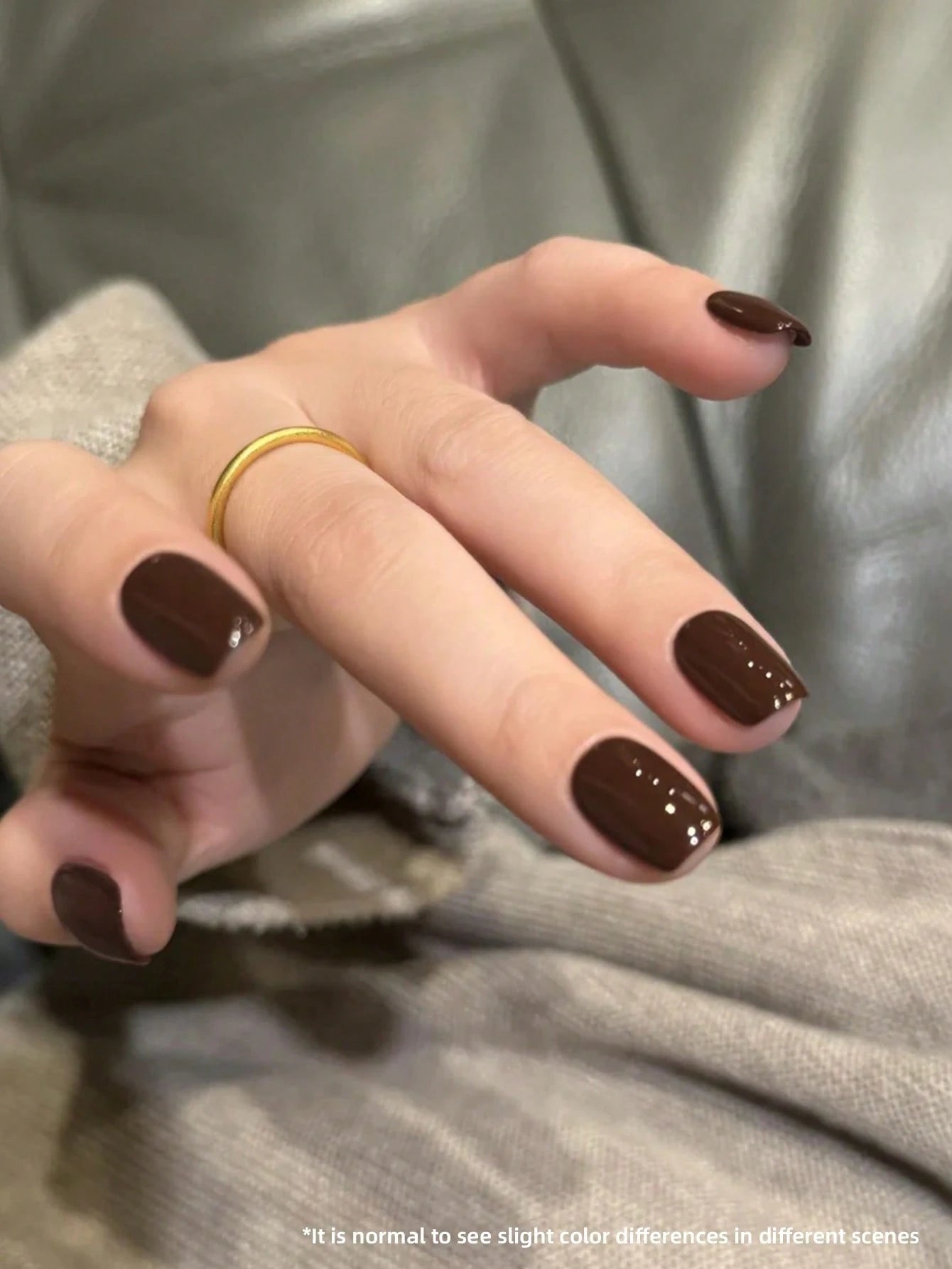 1pc 15ml Chocolate Brown Gel Nail Polish Starter Pure Soak Off No Wipe Nail Gel Polish Suitable For All Seasons