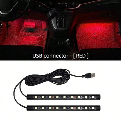 1pc 2 In 1 USB Car Decorative Ambient Light