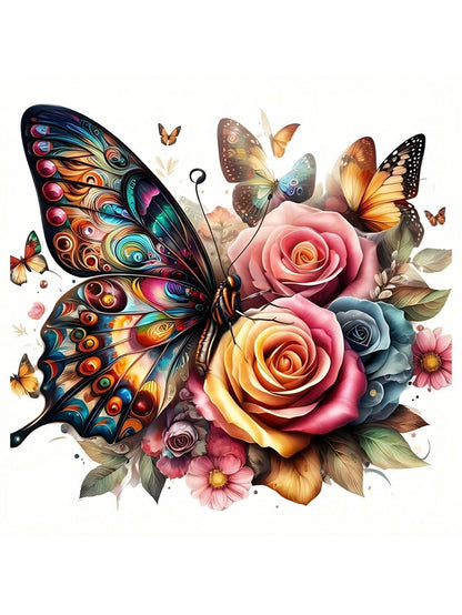 1pc/2pcs/3pcs Iron On Stickers Patches Heat Transfer Colorful Butterfly Flowers Pattern Decal, Washable DIY Decals For T-Shirt Jeans Backpacks Clothing Applique