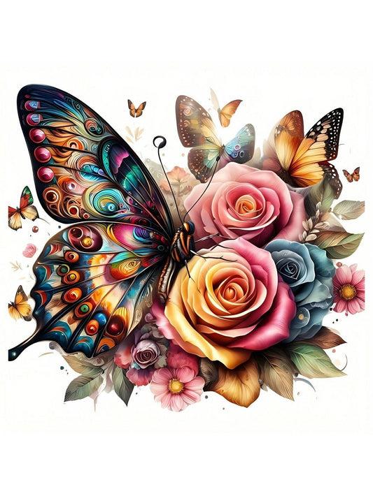 1pc/2pcs/3pcs Iron On Stickers Patches Heat Transfer Colorful Butterfly Flowers Pattern Decal, Washable DIY Decals For T-Shirt Jeans Backpacks Clothing Applique