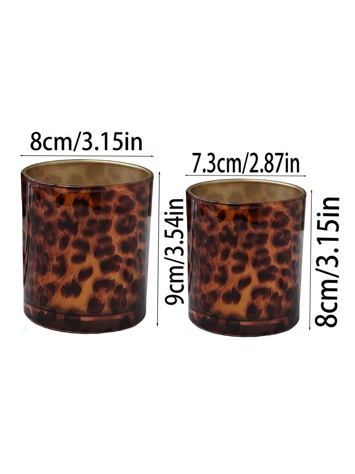 1pc/2pcs/3pcs Vintage Leopard Print Glass Storage Jars, Makeup Brush Holder, Lipstick & Eyeliner Pen Organizer, Desktop Decor, Holiday & Housewarming Gift, Aesthetic Home