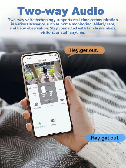 1pc/2pcs/4pcs WiFi Security Camera With 355° Two-Way Audio And Night Vision, Remote Control, Suitable For Indoor And Outdoor Use, View Anytime Via App, Great Gift For Christmas, Thanksgiving And Other