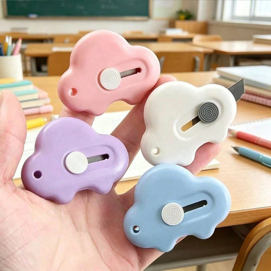 1pc/2pcs/5pcs Cloud Shaped Cute Mini Car Multi-Function Knife, Portable Small Student Stationery, Craft Tool