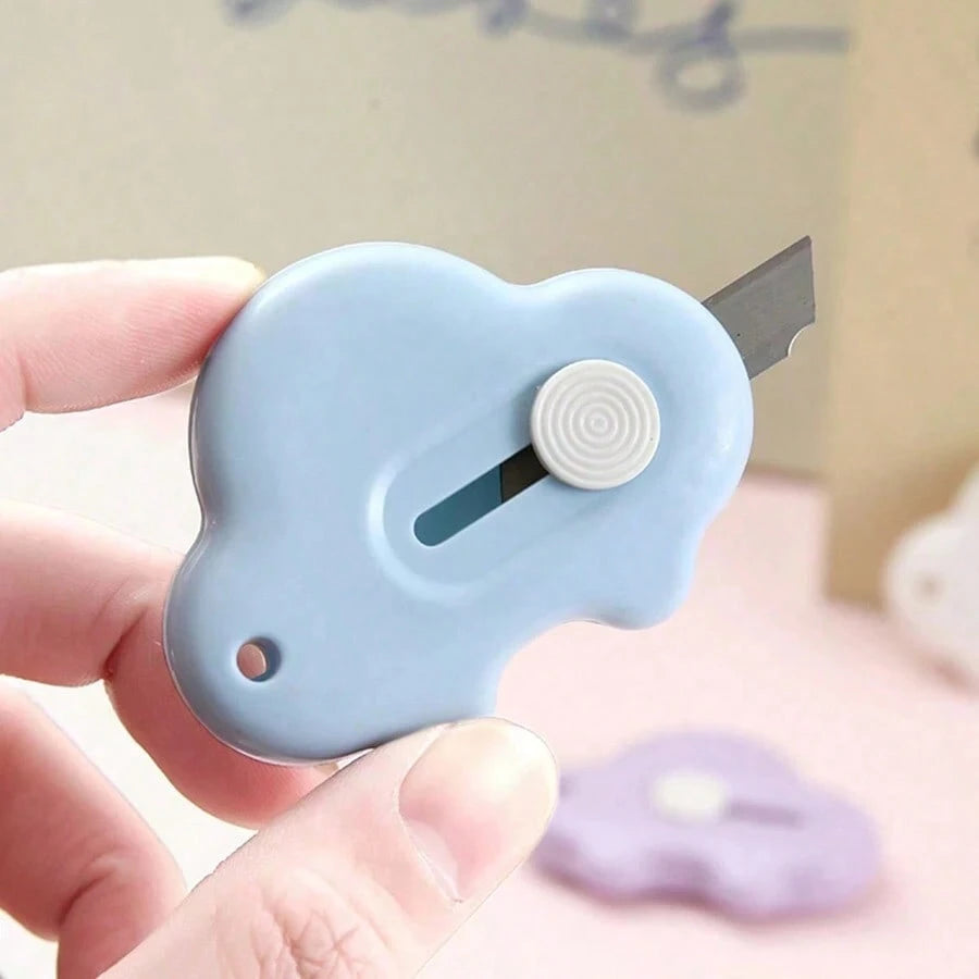 1pc/2pcs/5pcs Cloud Shaped Cute Mini Car Multi-Function Knife, Portable Small Student Stationery, Craft Tool