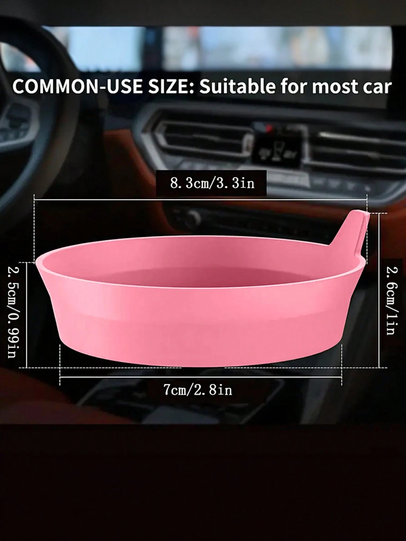 1pc/2pcs Car Cup Holder Inserts, Sparkling Cup Holder Coasters, Universal Non-Slip Silicone Cup Holder Decor Pads, Car Interior Mats, 8cm/3.1in Soft Crystal Rhinestone Rubber Coaster Set Round Car Bev