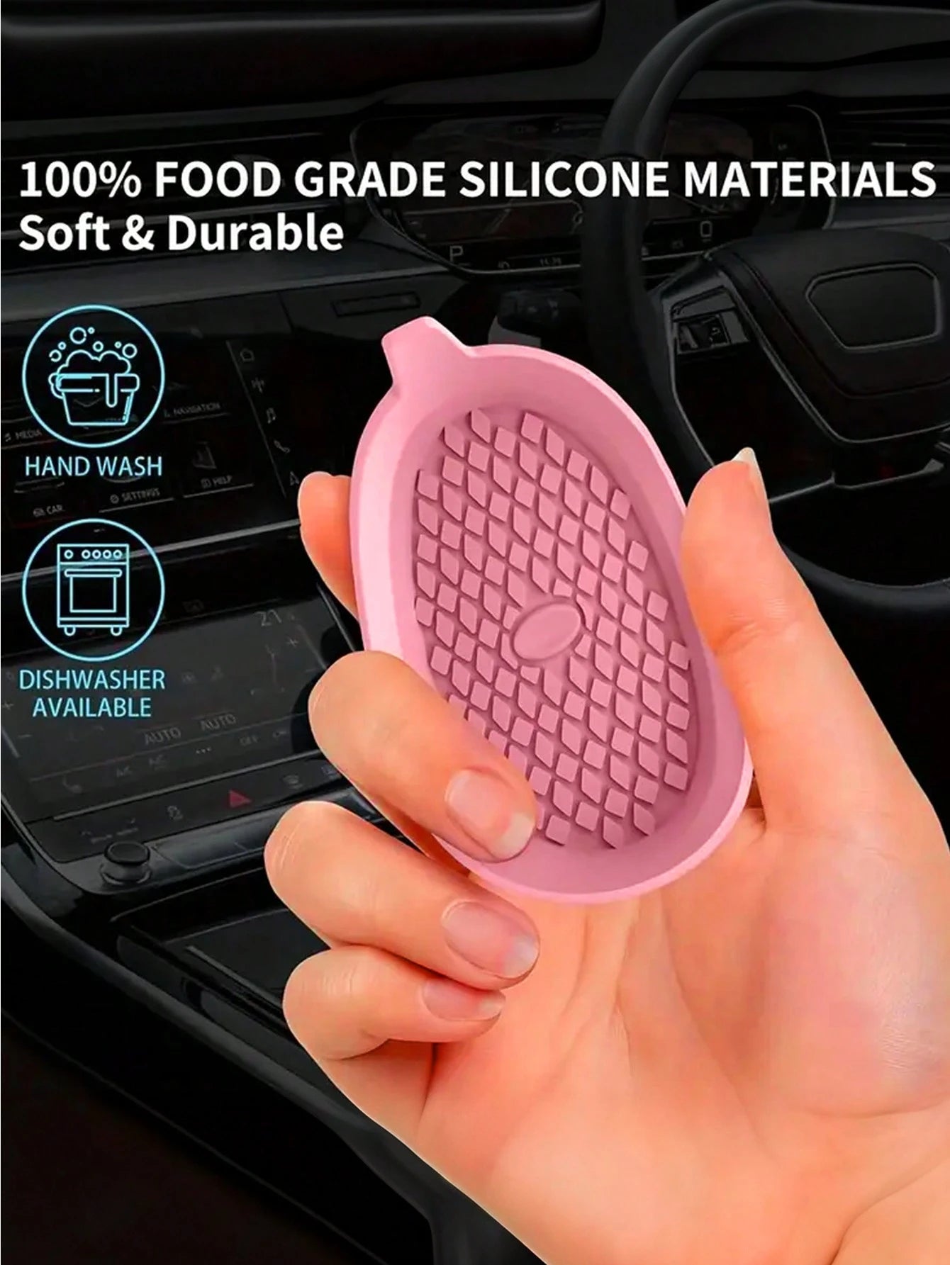 1pc/2pcs Car Cup Holder Inserts, Sparkling Cup Holder Coasters, Universal Non-Slip Silicone Cup Holder Decor Pads, Car Interior Mats, 8cm/3.1in Soft Crystal Rhinestone Rubber Coaster Set Round Car Bev