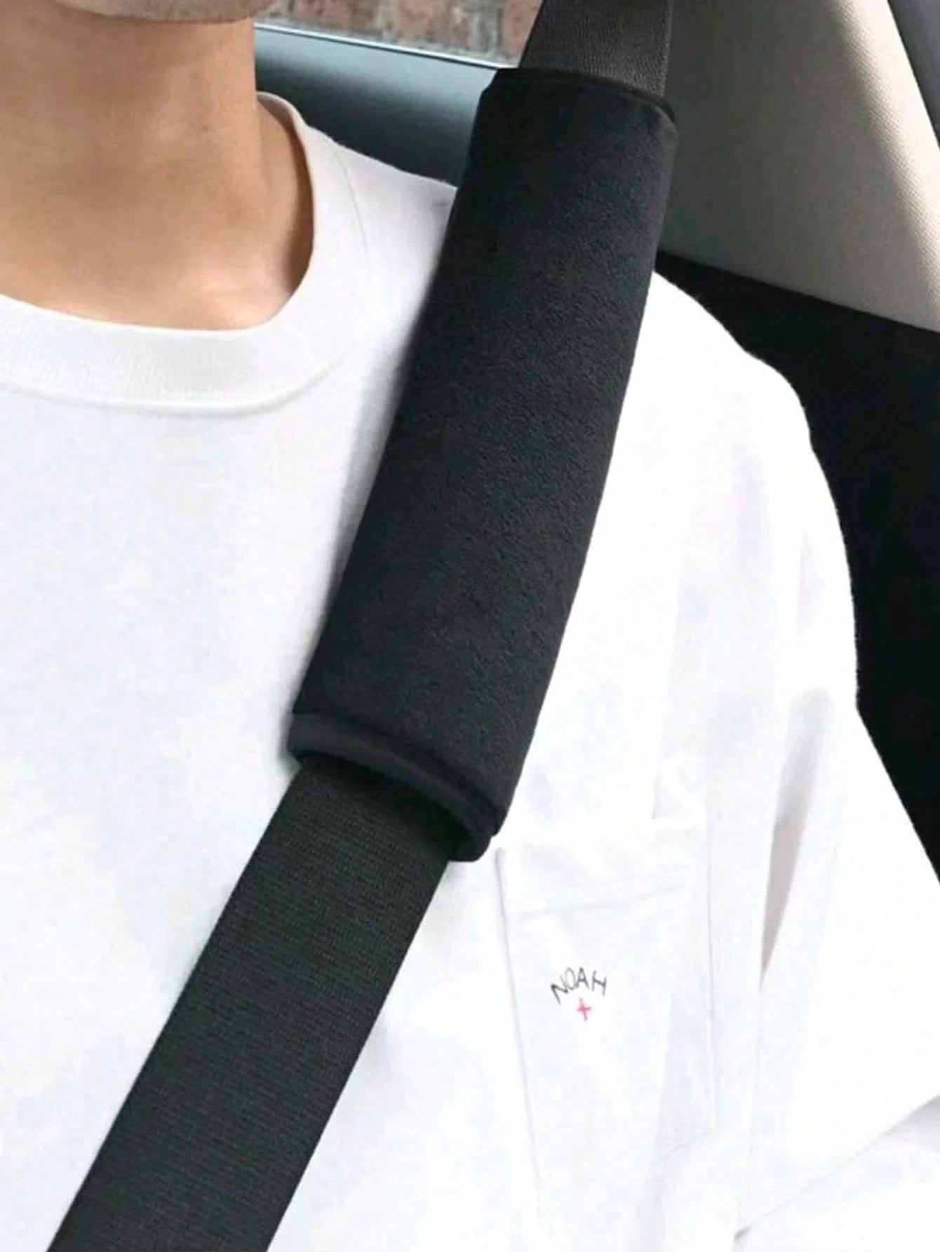 1pc/2pcs Car Plush Seat Belt Shoulder Cover Car Protective Belt Cover Pink Car Accessories General Creative Car Seat Belt Cushion Cover