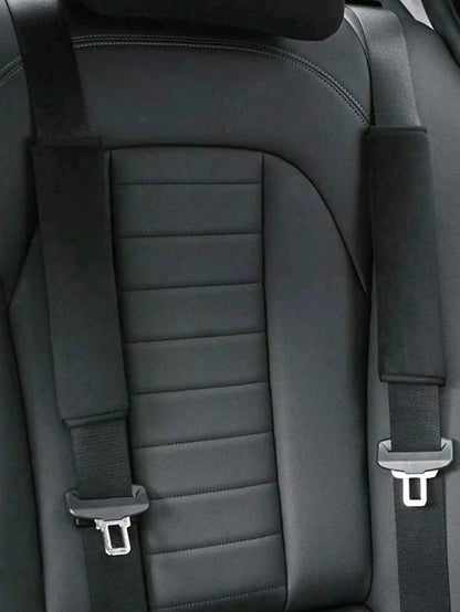 1pc/2pcs Car Plush Seat Belt Shoulder Cover Car Protective Belt Cover Pink Car Accessories General Creative Car Seat Belt Cushion Cover