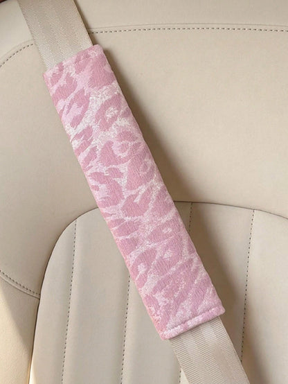 1pc/2pcs Car Seat Belt Shoulder Pads, Leopard Print Car Seat Belt Covers, New Car Interior Accessories