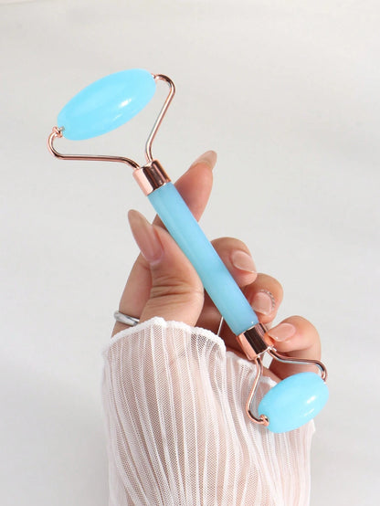 1pc/2pcs Face Beauty Massage Set, Dual Roller, Triangle Scraper Body Massage Tools Set, Light Blue,Beauty,Skin Care Products,Spa,Self Care,Skin Care Tools,Face Care,Esthetician Supplies,Massage,Face M