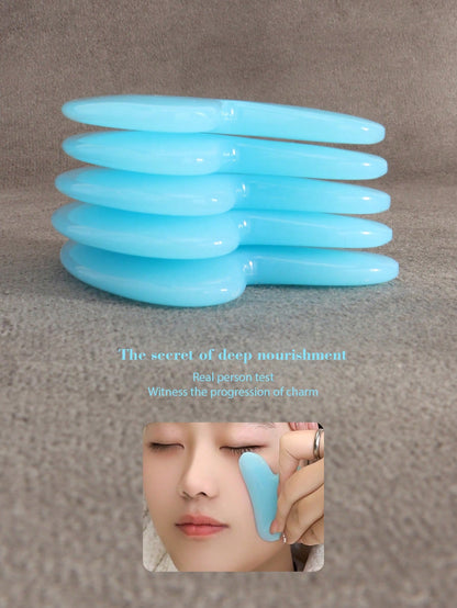 1pc/2pcs Face Beauty Massage Set, Dual Roller, Triangle Scraper Body Massage Tools Set, Light Blue,Beauty,Skin Care Products,Spa,Self Care,Skin Care Tools,Face Care,Esthetician Supplies,Massage,Face M