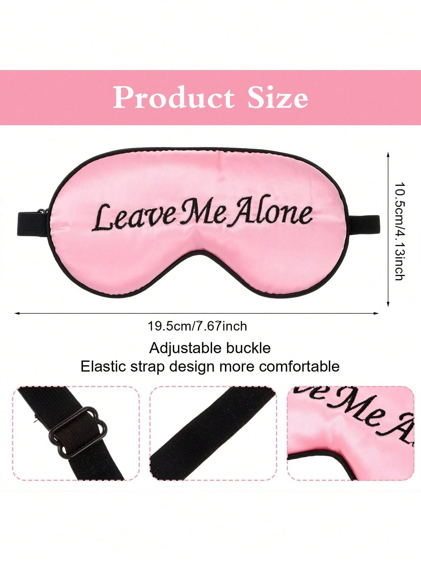 1pc/2pcs Funny Silk Sleeping Eye Mask, Soft & Light Blocking Eye Cover, Adjustable Strap Airplane Sleep Mask Suitable For Men And Women For Travel, Nap, Meditation,School,Back To School,Travel,Travel