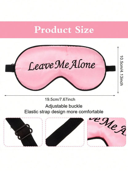 1pc/2pcs Funny Silk Sleeping Eye Mask, Soft & Light Blocking Eye Cover, Adjustable Strap Airplane Sleep Mask Suitable For Men And Women For Travel, Nap, Meditation,School,Back To School,Travel,Travel