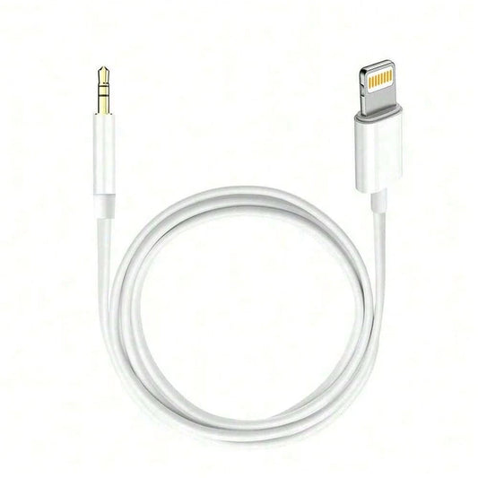 1pc 3.5mm Auxiliary Audio Cable Compatible With IPhone 14 Series, 3.5mm Headphone Jack Adapter Cord For Car, Home Stereo Speakers, Headphones Compatible With IPhone 14 Pro Max/14 Pro/14 Plus/14/13/12