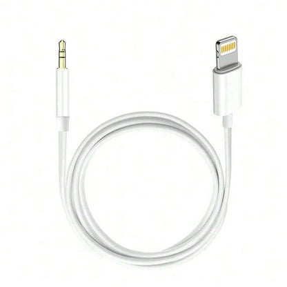 1pc 3.5mm Auxiliary Audio Cable Compatible With IPhone 14 Series, 3.5mm Headphone Jack Adapter Cord For Car, Home Stereo Speakers, Headphones Compatible With IPhone 14 Pro Max/14 Pro/14 Plus/14/13/12