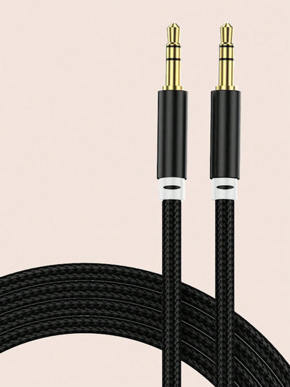 1pc 3.5mm Braided Audio Cable, Suitable For Phones, Car Use