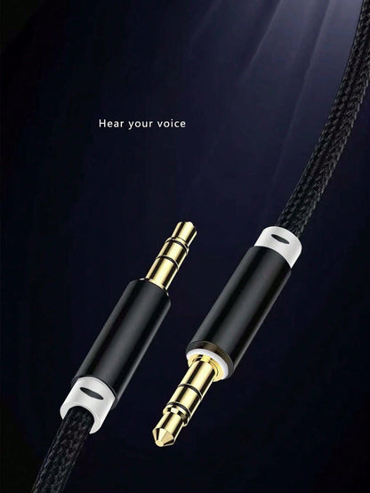 1pc 3.5mm Braided Audio Cable, Suitable For Phones, Car Use