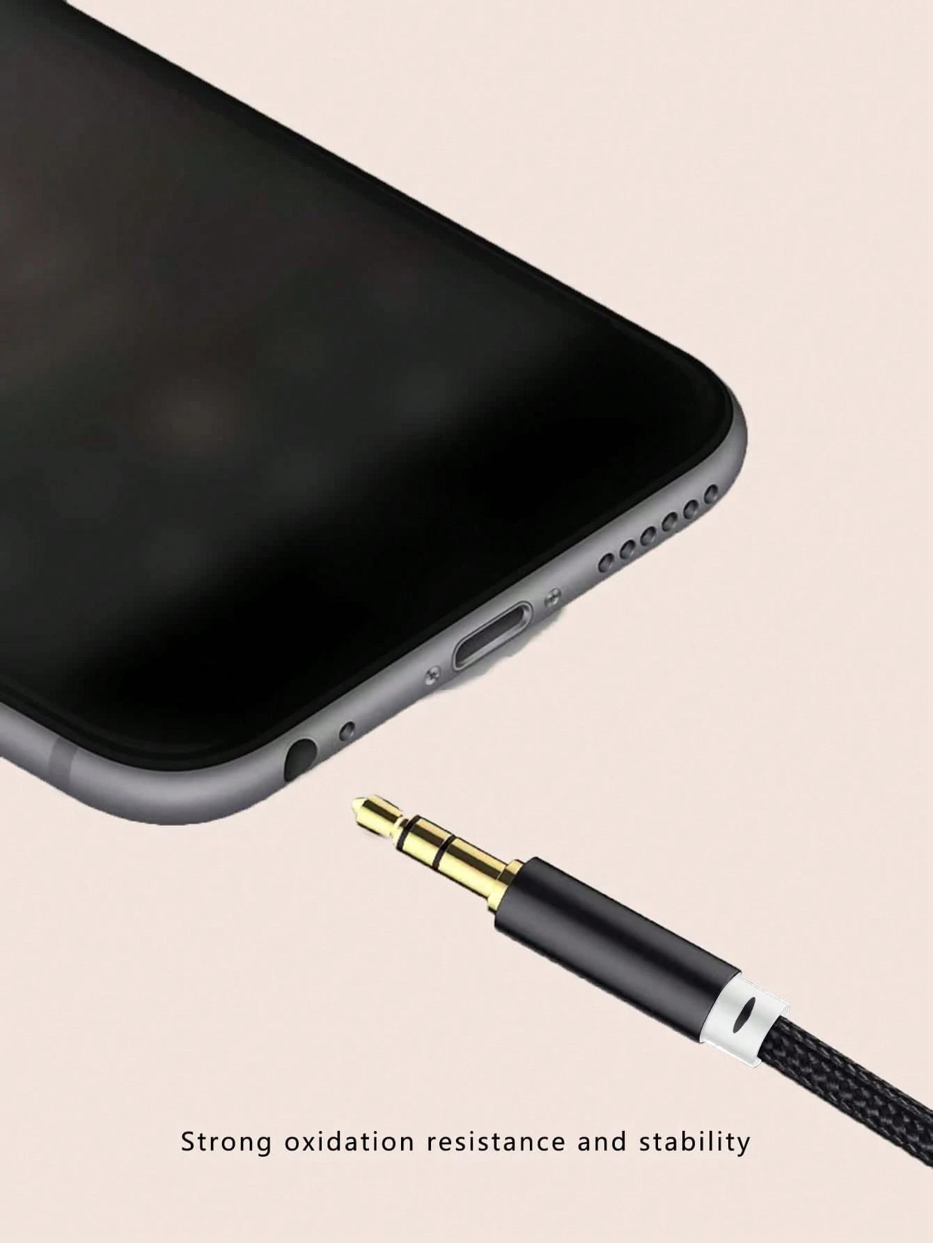 1pc 3.5mm Braided Audio Cable, Suitable For Phones, Car Use
