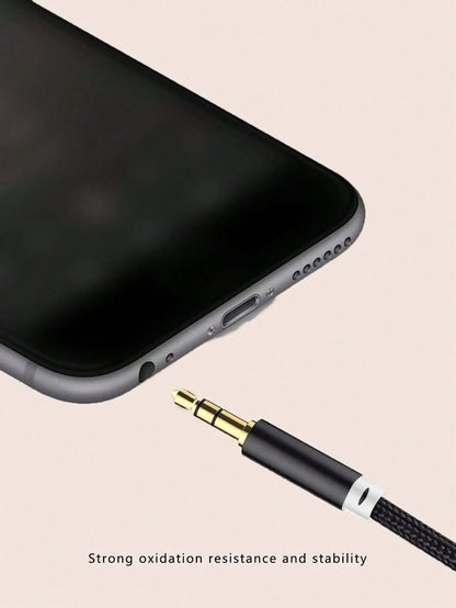 1pc 3.5mm Braided Audio Cable, Suitable For Phones, Car Use