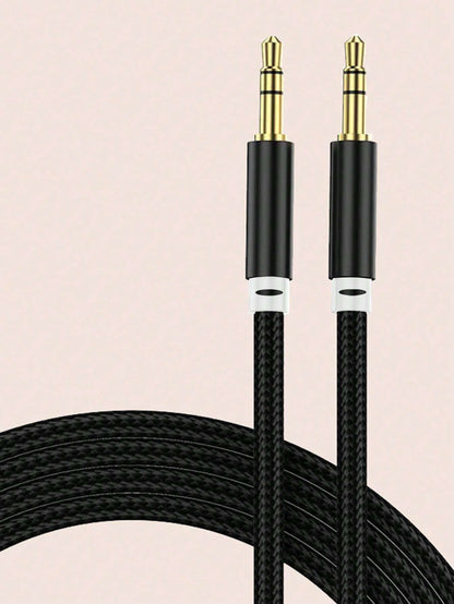 1pc 3.5mm Braided Audio Cable, Suitable For Phones, Car Use