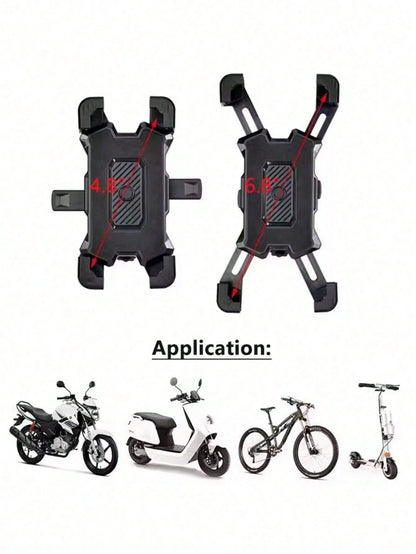 1PC 360° Rotatable Phone Holder Non-Slip Handlebar Mount For Motorcycle Electric Bike Universal Vehicle Accessory Back To School Essential