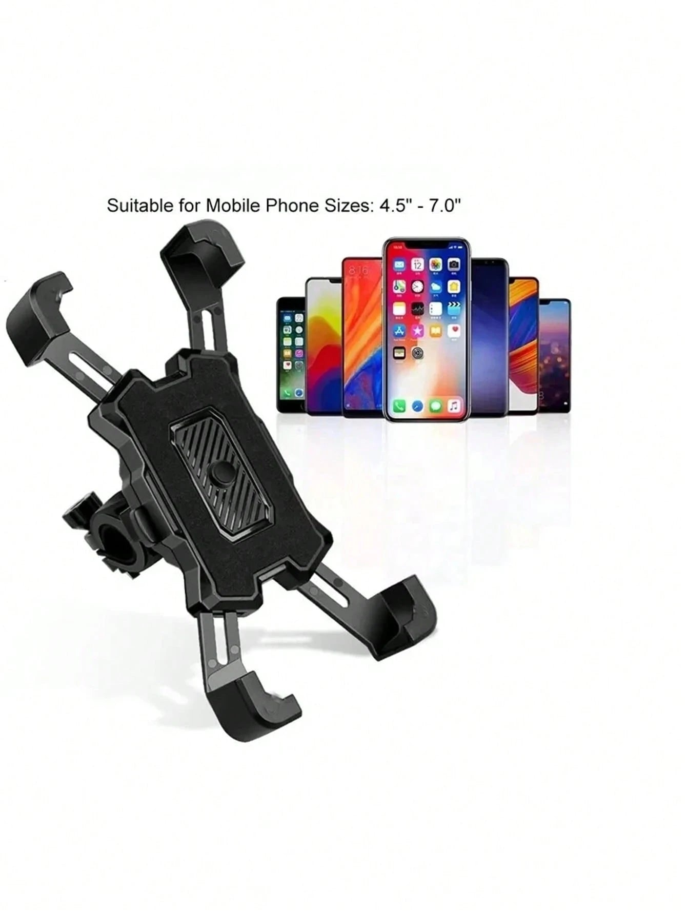 1PC 360° Rotatable Phone Holder Non-Slip Handlebar Mount For Motorcycle Electric Bike Universal Vehicle Accessory Back To School Essential