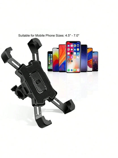 1PC 360° Rotatable Phone Holder Non-Slip Handlebar Mount For Motorcycle Electric Bike Universal Vehicle Accessory Back To School Essential