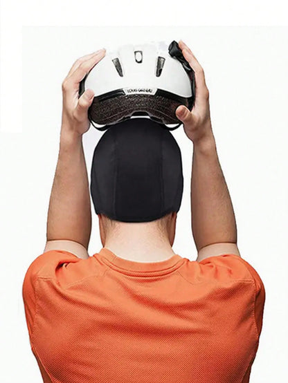 1pc/3pcs/5pcs Men'S Cycling Helmet Liner Skull Cap- Super Elastic, Sweat-Absorbent, Knitted Polyester & Spandex Inner Cap For Sports