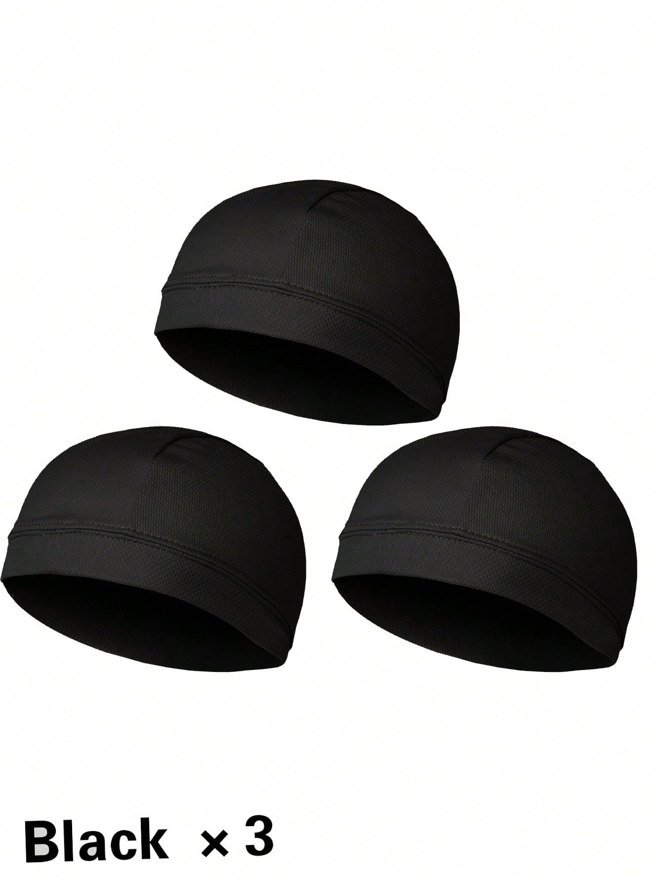 1pc/3pcs/5pcs Men'S Cycling Helmet Liner Skull Cap- Super Elastic, Sweat-Absorbent, Knitted Polyester & Spandex Inner Cap For Sports
