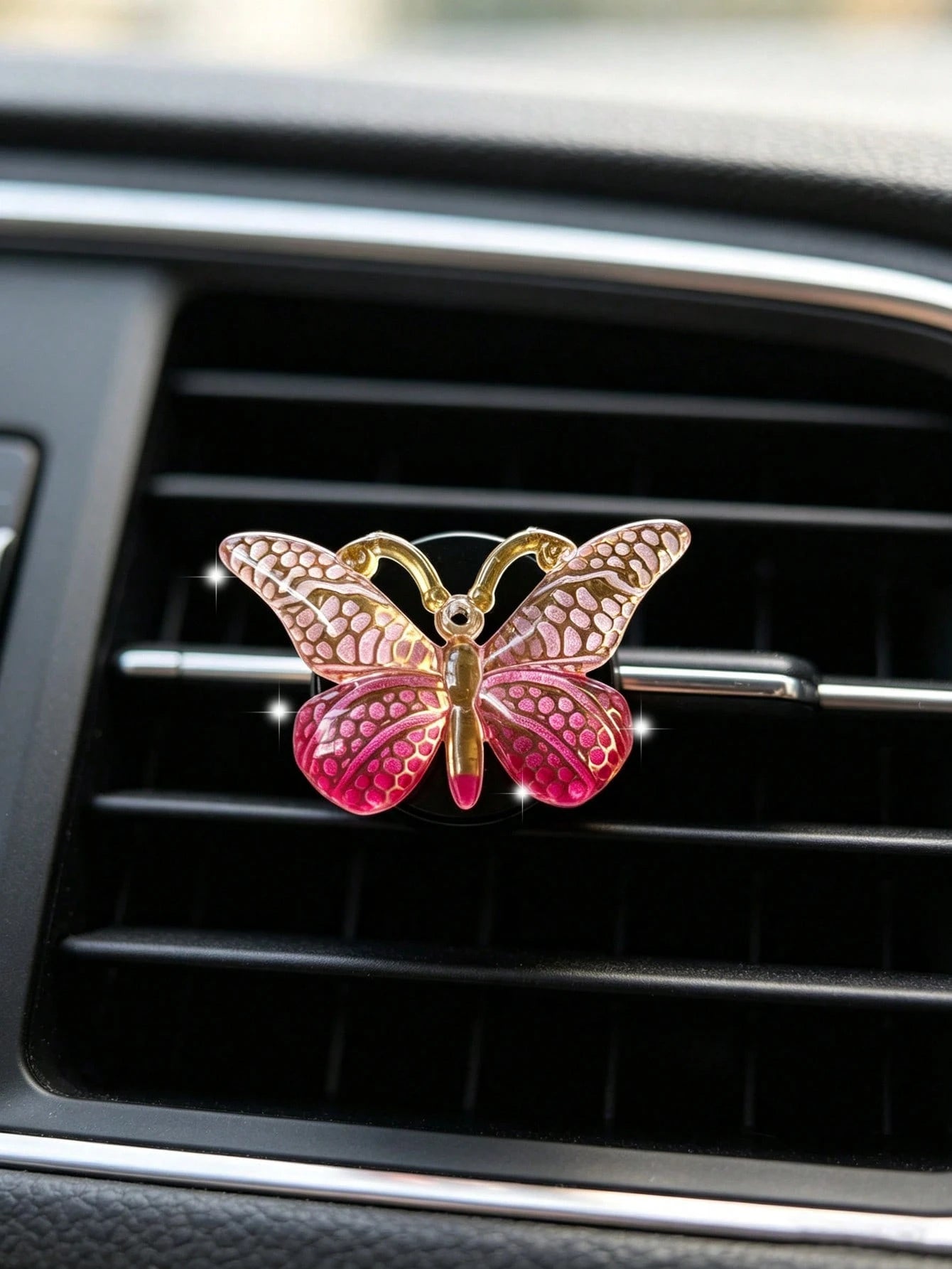1pc/3pcs Colorful Gradient Butterfly Car Air Vent Clip, Car Air Vent Aromatherapy Clip Decoration Ornament