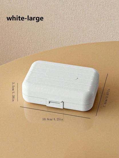 1pc 7-Compartment Portable Travel Mini Pill Case, Waterproof Moisture-Proof Pill Storage Container, Suitable For Storing Medication, Rings And Other Small Items