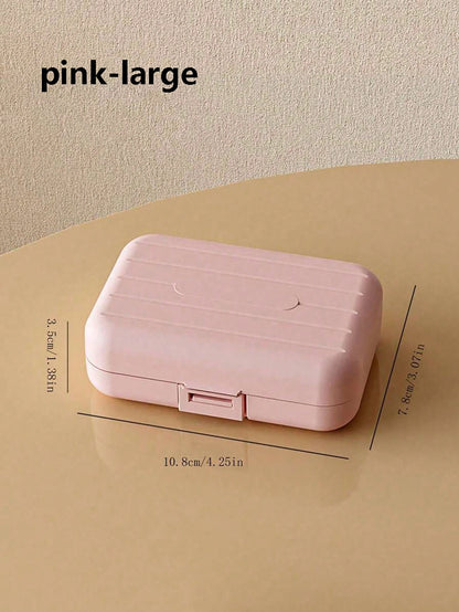 1pc 7-Compartment Portable Travel Mini Pill Case, Waterproof Moisture-Proof Pill Storage Container, Suitable For Storing Medication, Rings And Other Small Items