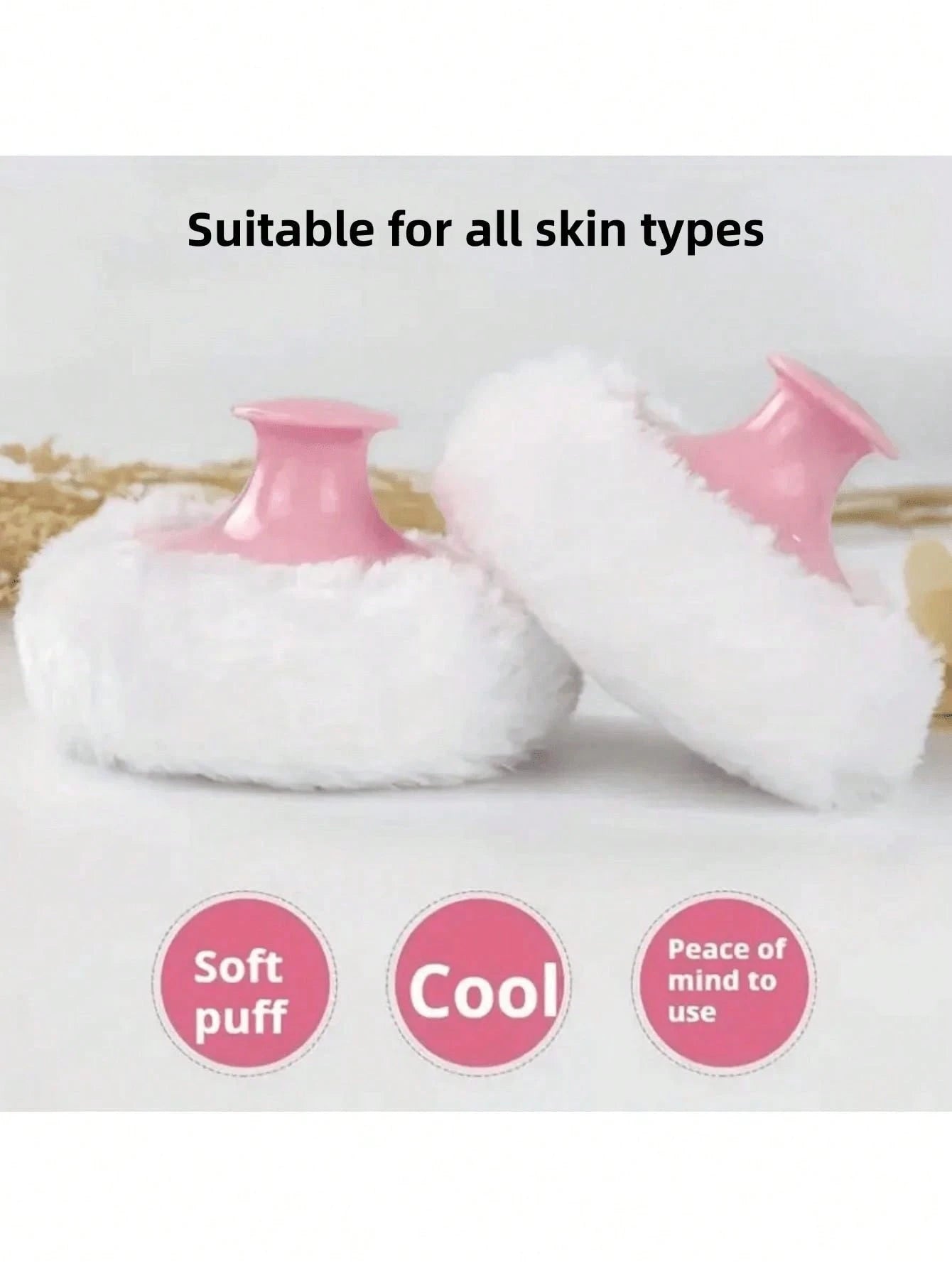 1pc 80g Powder Puff Compact (Powder Not Included), Suitable For Storing Loose Powder, Talcum …Powder, Etc. Puff And Compact Suitable For Bathing And Travel Use, Ideal As Christmas Gift, Holiday Gift
