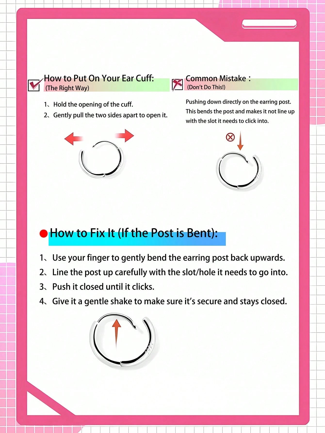 1pc 925 Sterling Silver Low Allergy Pink Heart Hoop Earrings, Minimalist & Cute, Suitable For Daily Wear Or Vacation, Gift For Girls, Friends