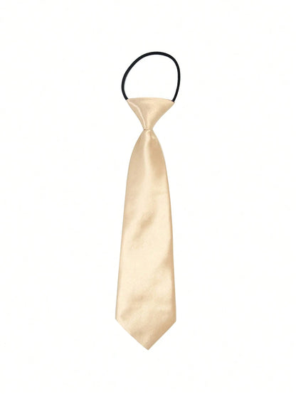 1pc A Boy And Girl Gentleman Fashion Student Knot Free Performance Tie Suitable For Formal Occasions, Parties And Gatherings