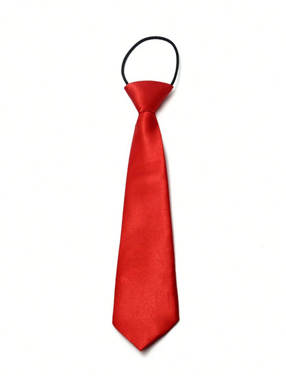 1pc A Boy And Girl Gentleman Fashion Student Knot Free Performance Tie Suitable For Formal Occasions, Parties And Gatherings