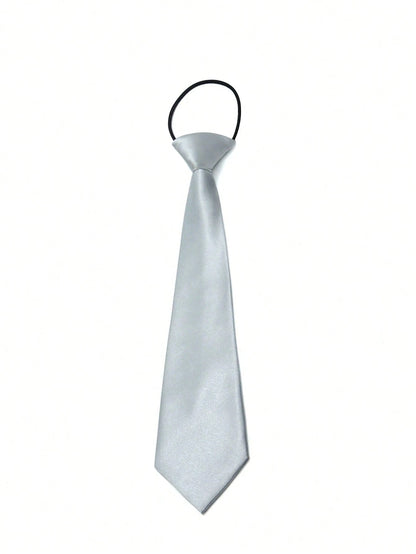 1pc A Boy And Girl Gentleman Fashion Student Knot Free Performance Tie Suitable For Formal Occasions, Parties And Gatherings